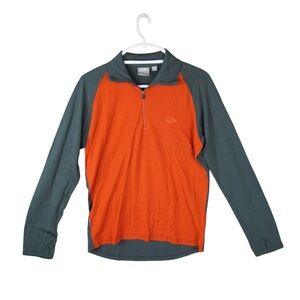 Icebreaker 260 Bodyfit Men Size M Merino Wool 1/4 Zip Slim Fit Color Block